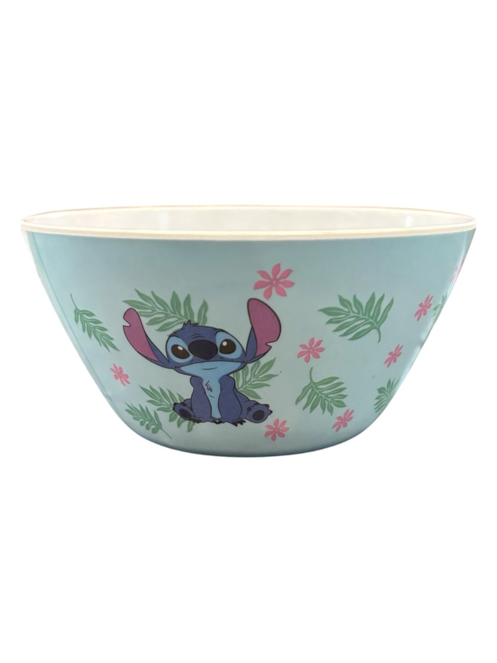 Disney Blue Stitch Floral Cereal Bowl NEW